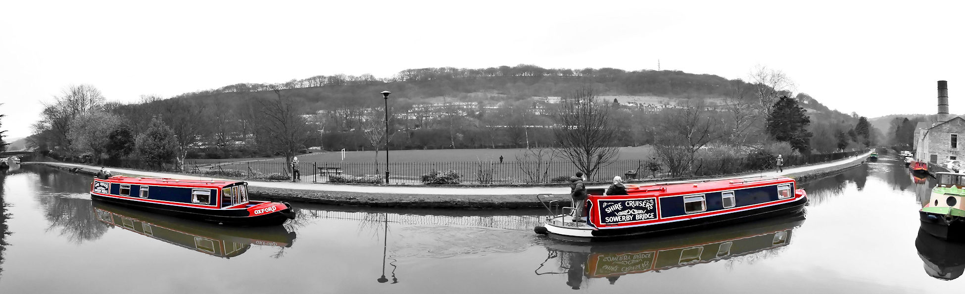 Moorings on the Marton Pool, Leeds & Liverpool Canal