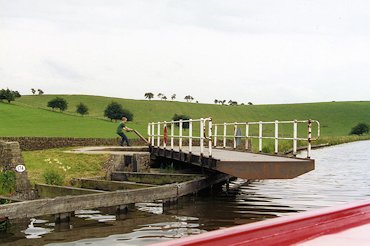 Swing bridge on the Leeds & Liverpool Canal