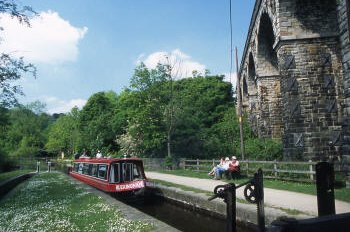 Uppermill on a one way boating holiday via the Huddersfield Narrow Canal