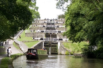 Bingley 5 Rise Locks, on a long boat holiday