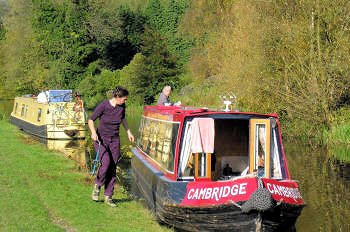 Relaxing on a midweek boating holiday in Pennine Yorkshire