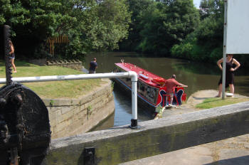 The River Calder at Brighouse on the Calder & Hebble Navigation