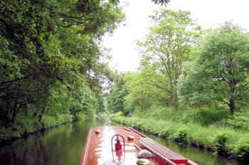 Boating near Halifax on the Calder & Hebble Navigation