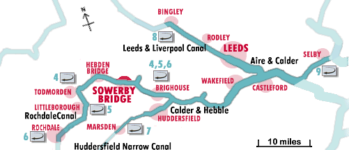 Yorkshire Canal Map