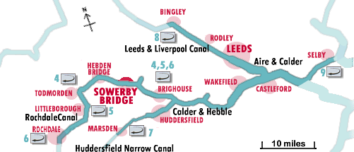 Yorkshire canal map