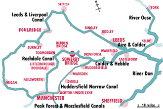 Yorkshire canal map
